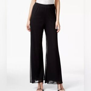 MSK Petite Medium Black Wide-Leg Pants